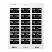 Dark Address Label des Native New Yorker Adressaufkleber (Vorne)