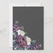 Dark Aesthetic Goth Wedding Bouquet Einladung (Rückseite)