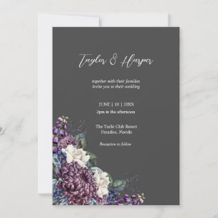 Dark Aesthetic Goth Wedding Bouquet Einladung
