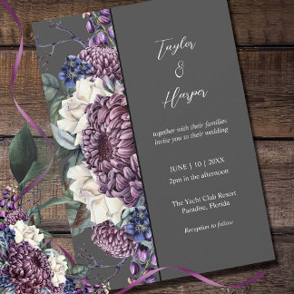 Dark Aesthetic Goth Wedding Bouquet Einladung