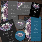 Dark Aesthetic Goth Wedding Bouquet Einladung