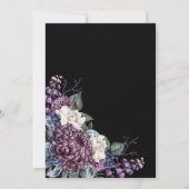 Dark Aesthetic Goth Wedding Bouquet Einladung (Rückseite)