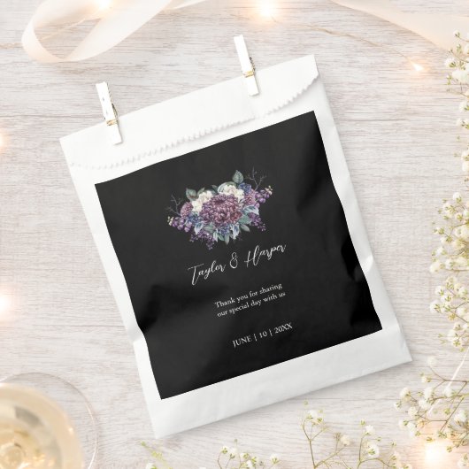 Dark Aesthetic Goth Wedding Bouquet Geschenktütchen (Ausgeschnitten)