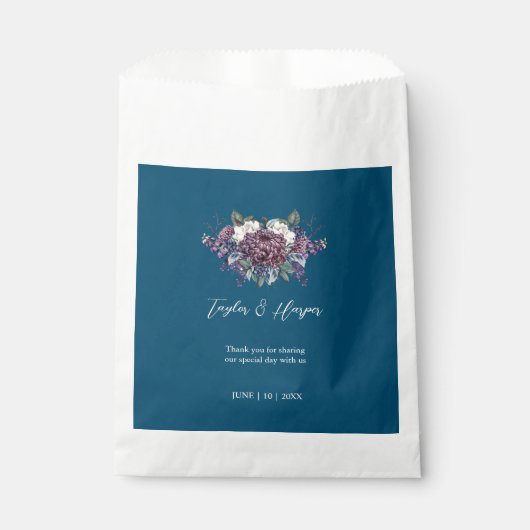 Dark Aesthetic Goth Wedding Bouquet Geschenktütchen (Vorderseite)