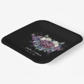 Dark Aesthetic Goth Wedding Bouquet Pappteller (Gewinkelt)