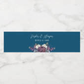 Dark Aesthetic Goth Wedding Bouquet Wasserflaschenetikett (Einzelnes Label)