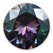 Dark Alexandrite Crystal Pattern Keramikknauf (Vorderseite)