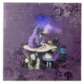 Dark Alice Rustic Deep Purple Caterpillar Fliese (Vorderseite)