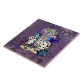 Dark Alice Rustic Deep Purple Fliese (Seite)