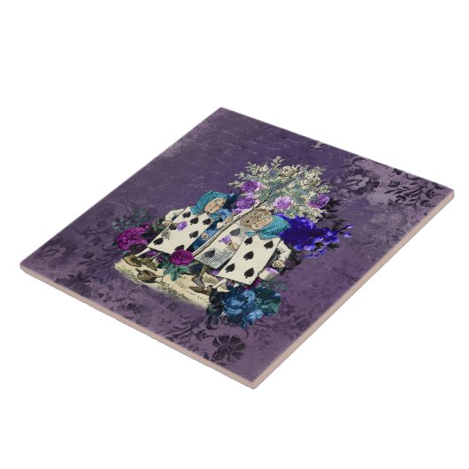 Dark Alice Rustic Deep Purple Fliese (Seite)