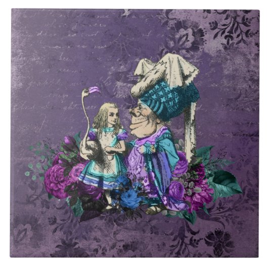 Dark Alice Rustic Deep Purple Fliese (Vorderseite)