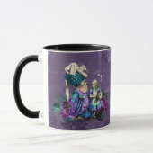 Dark Alice Rustic Deep Purple Tasse (Links)