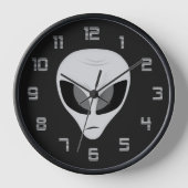 Dark Alien Clock Wanduhr (Vorderseite)