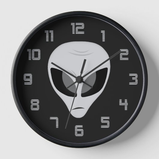 Dark Alien Clock Wanduhr (Vorderseite)