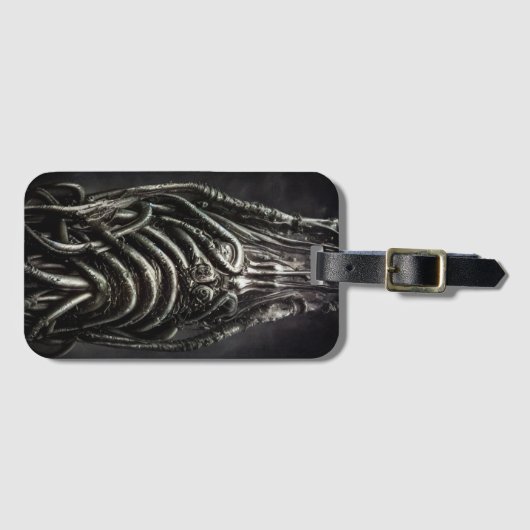 Dark Alien Statue eines antiken Eldritch-Horrors Gepäckanhänger (Vorderseite (Horizontal))