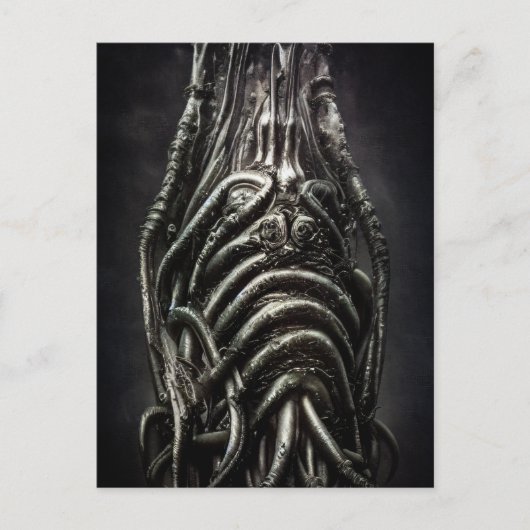 Dark Alien Statue eines antiken Eldritch-Horrors Postkarte (Vorderseite)