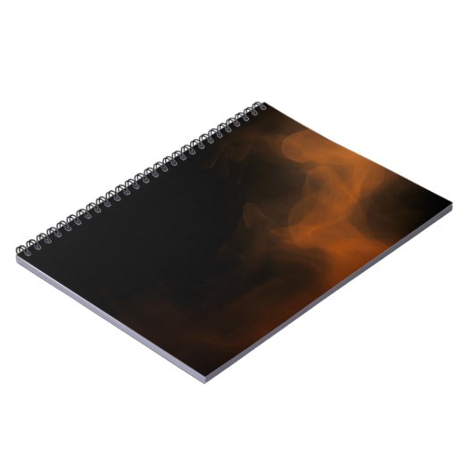 Dark Amber Smoke Abstract Art Notebook Notizblock (Linke Seite)