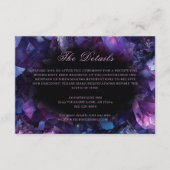 Dark Amethyst Boho Witch Crystals Black Wedding Begleitkarte (Vorderseite)