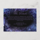 Dark Amethyst Boho Witch Crystals Black Wedding Begleitkarte (Vorderseite)