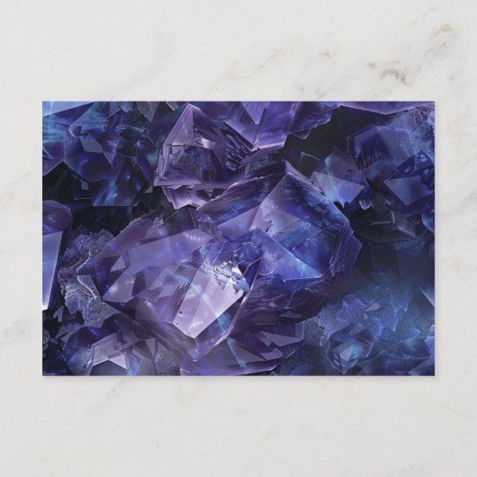 Dark Amethyst Boho Witch Crystals Black Wedding Begleitkarte (Rückseite)