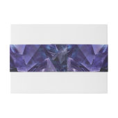 Dark Amethyst Boho Witch Crystals Black Wedding Einladungsbanderole (Rückseitenbeispiel)