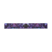 Dark Amethyst Boho Witch Crystals Black Wedding Einladungsbanderole (Flach)
