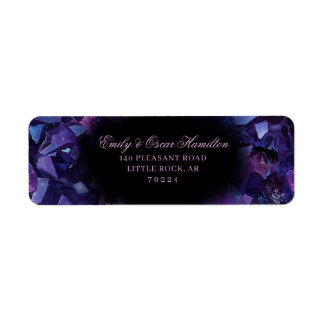 Dark Amethyst Boho Witch Crystals Return Address