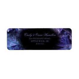Dark Amethyst Boho Witch Crystals Return Address