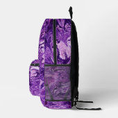 Dark Amethyst Marble Melt Bedruckter Rucksack (Rechts)