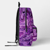 Dark Amethyst Marble Melt Bedruckter Rucksack (Links)