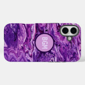 Dark Amethyst Marble Melt Case-Mate iPhone Hülle (Rückseite (Horizontal))