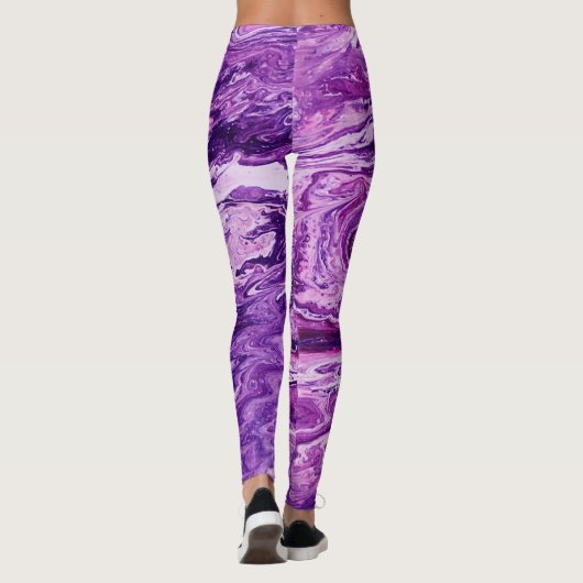 Dark Amethyst Marble Melt Leggings (Rückseite)