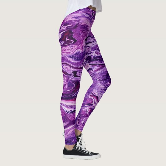 Dark Amethyst Marble Melt Leggings (Rechts)