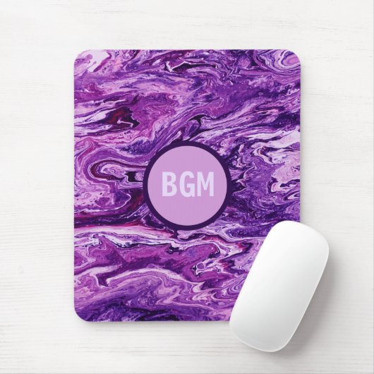 Dark Amethyst Marble Melt Mousepad (Mit Mouse)