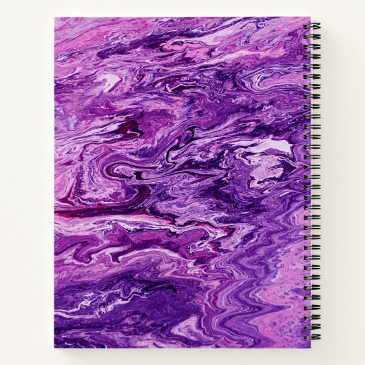 Dark Amethyst Marble Melt Notizblock (Rückseite)