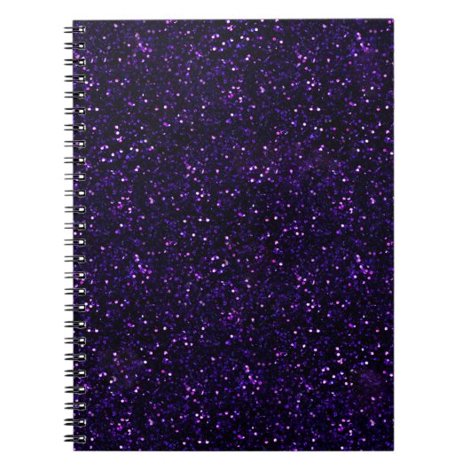 Dark Amethyst Purple Glitter Notizblock (Vorderseite)