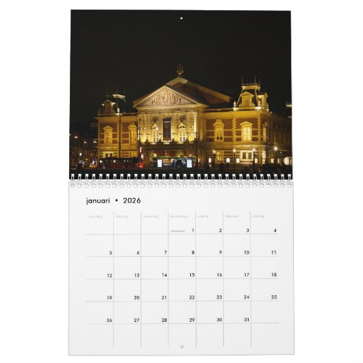 Dark Amsterdam Kalender (Jan 2026)