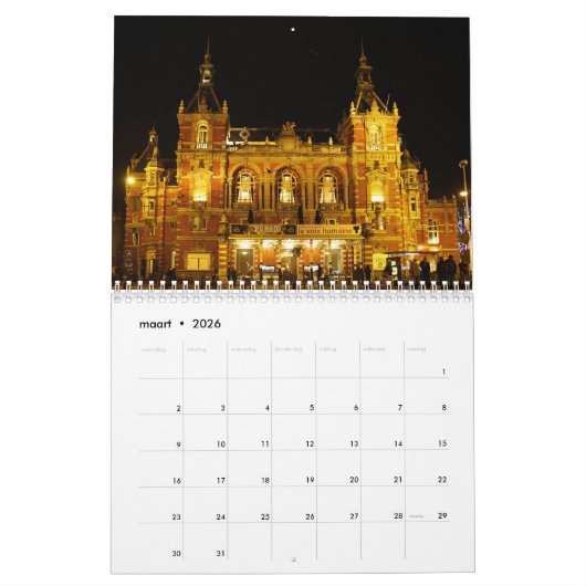 Dark Amsterdam Kalender (Mär 2026)