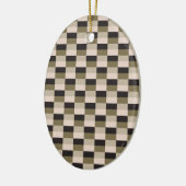 Dark and Beige Shades Color Blocks Keramik Ornament (Links)
