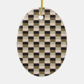 Dark and Beige Shades Color Blocks Keramik Ornament (Vorne)