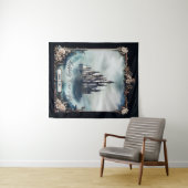 Dark and Dreamy Fairy Tale Castle Wandteppich (Beispiel (Horizontal))