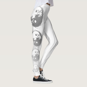 Dark and Gothy Misty Yin Yang Vampire Skull Leggings