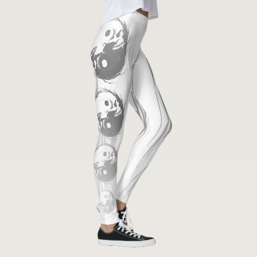 Dark and Gothy Misty Yin Yang Vampire Skull Leggings (Rechts)