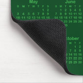 Dark and Kelly Green 2026 Calendar Mousepad (Ecke)