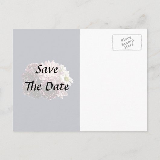 Dark and Light Mums and Daisies Ankündigungspostkarte (Rückseite)