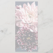 Dark and Light Mums and Daisies Menükarte (Rückseite)