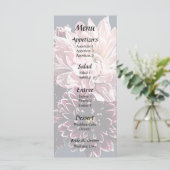 Dark and Light Mums and Daisies Menükarte (Stehend Vorderseite)