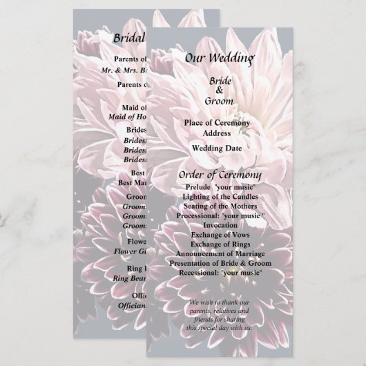 Dark and Light Mums and Daisies Programm (Vorne/Hinten)