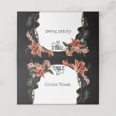 Dark and Moody - Anpassbare Hochzeitsstipps-Platzk Platzkarte (Außenseite Aufgefaltet)