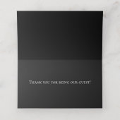 Dark and Moody - Anpassbare Hochzeitsstipps-Platzk Platzkarte (Innenseite Aufgefaltet)